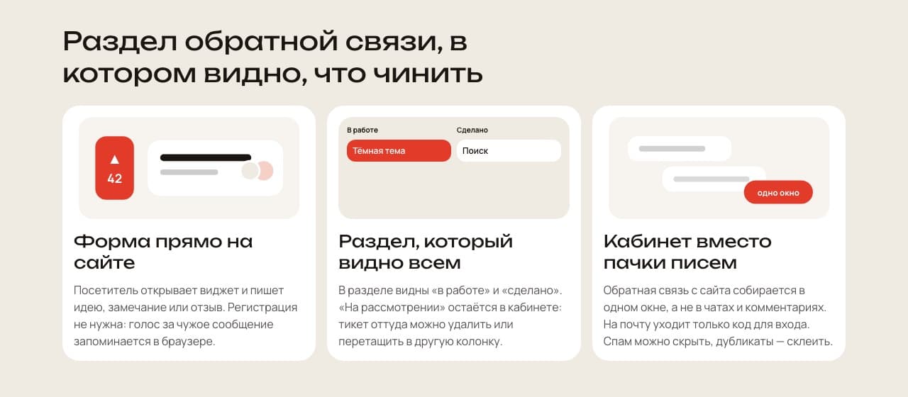 Возможности FixLit: форма на сайте, публичный раздел и кабинет